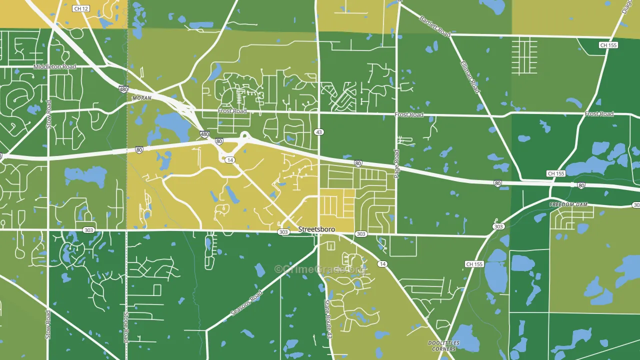44241, OH Map of Drug-Related Crime Rates