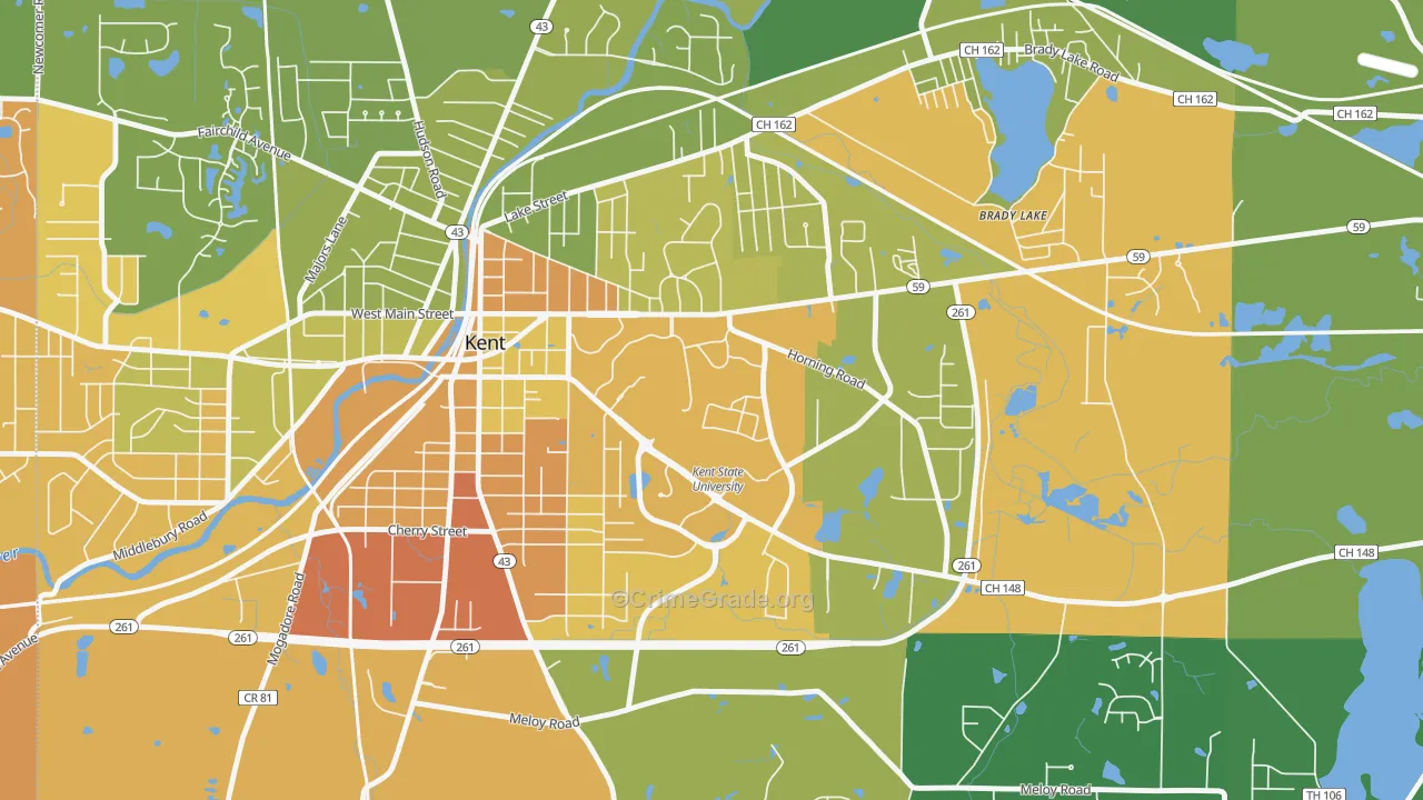 44243, OH Map of Drug-Related Crime Rates