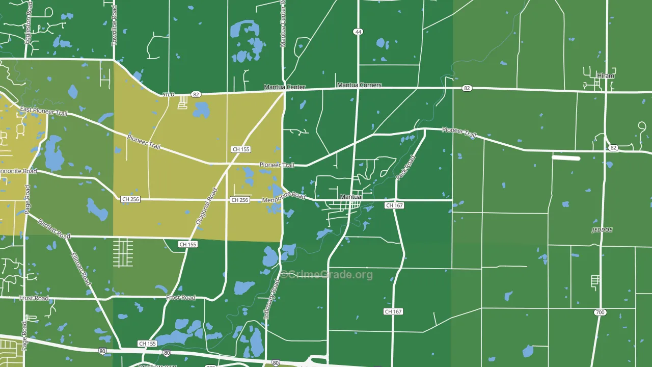 44255, OH Map of Drug-Related Crime Rates