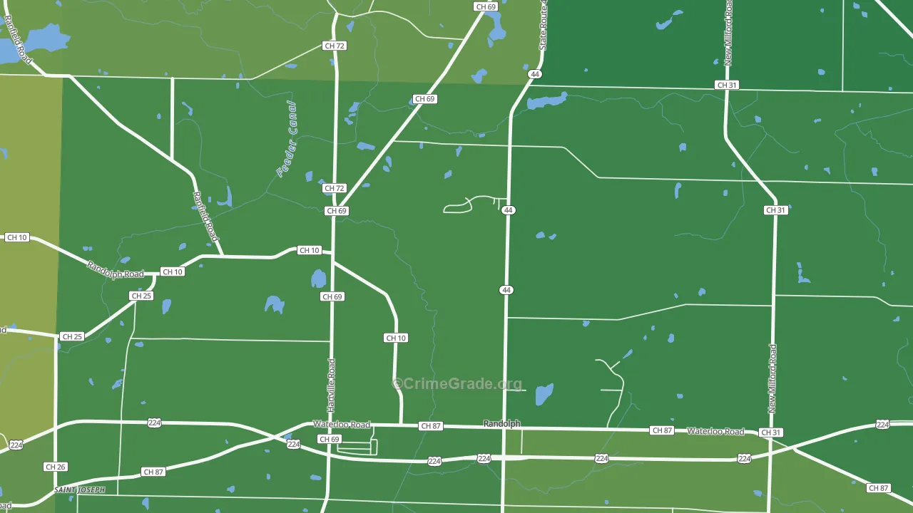 44265, OH Map of Drug-Related Crime Rates