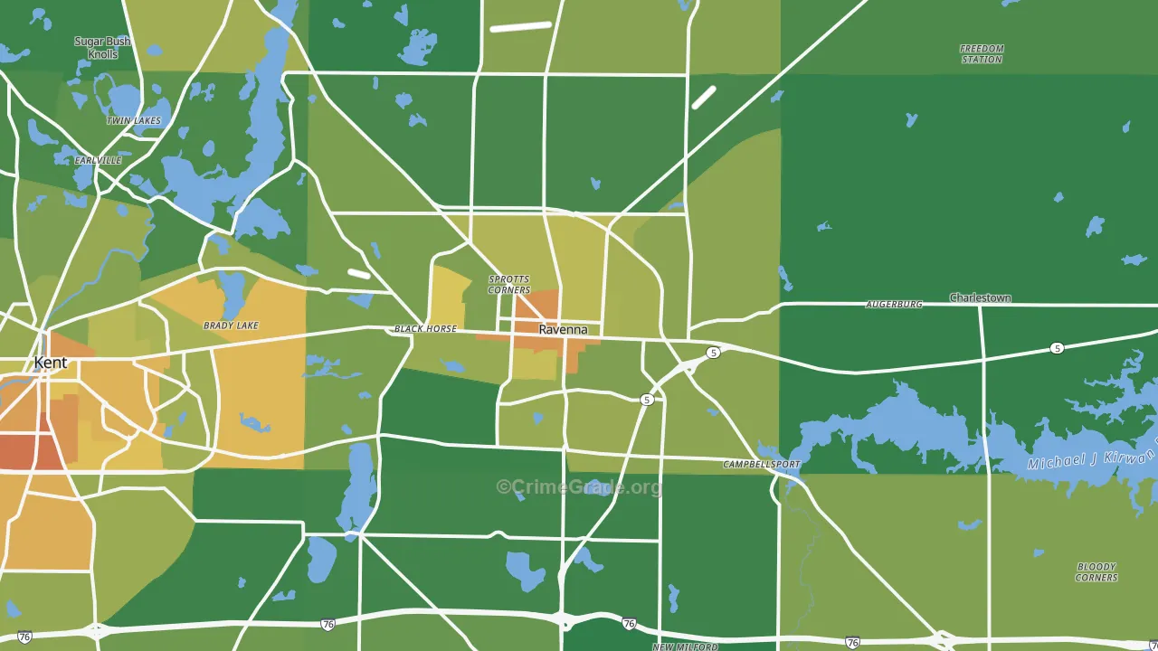 44266, OH Map of Drug-Related Crime Rates