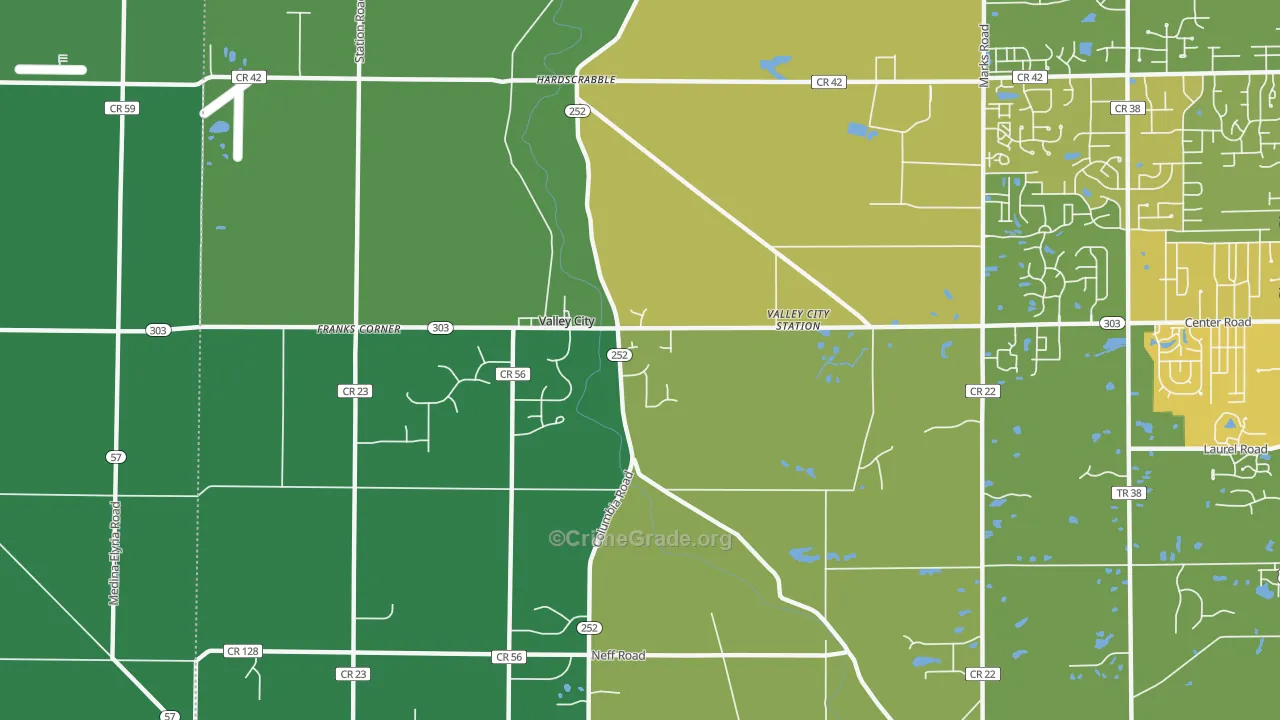44280, OH Map of Drug-Related Crime Rates