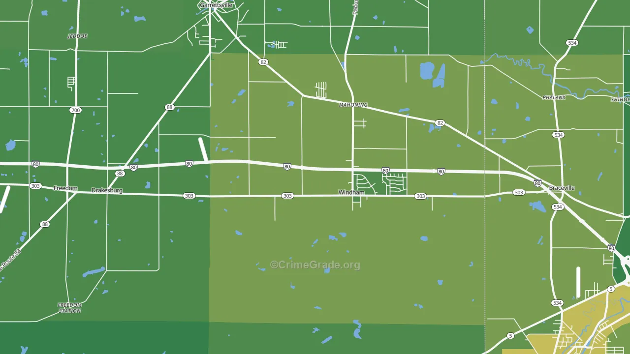 44288, OH Map of Drug-Related Crime Rates