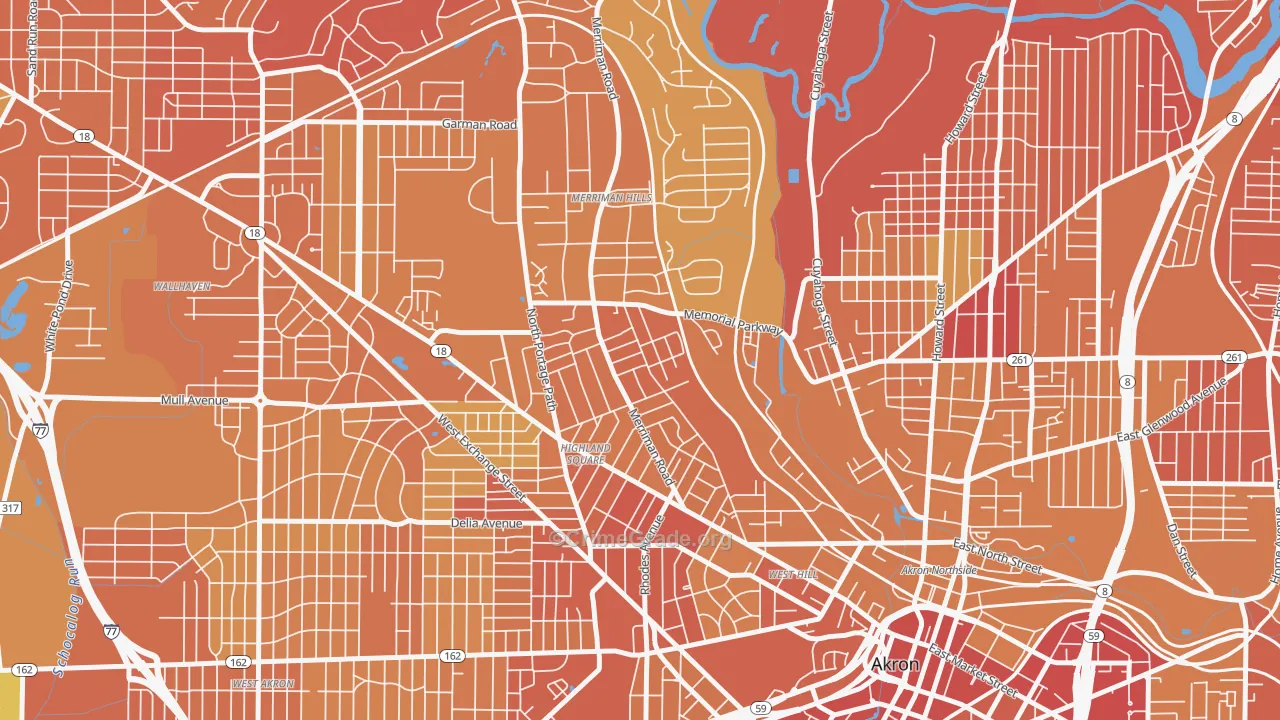 44303, OH Map of Drug-Related Crime Rates