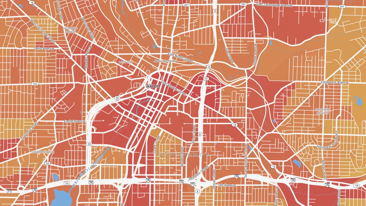 44304, OH Map of Drug-Related Crime Rates