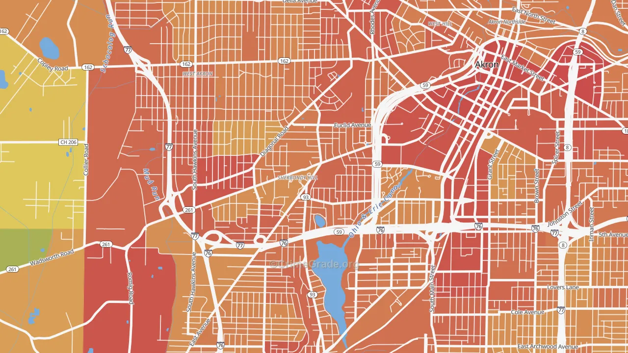 44307, OH Map of Drug-Related Crime Rates