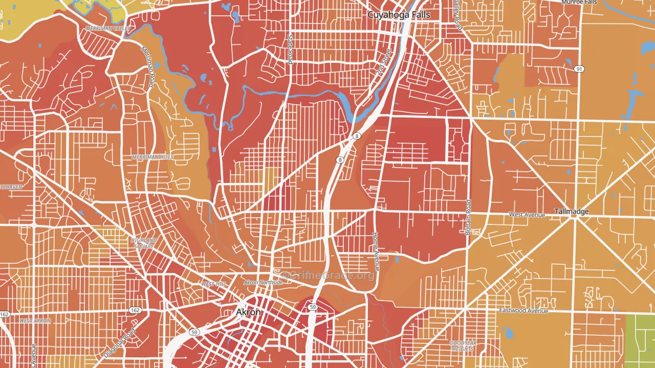 44310, OH Map of Drug-Related Crime Rates