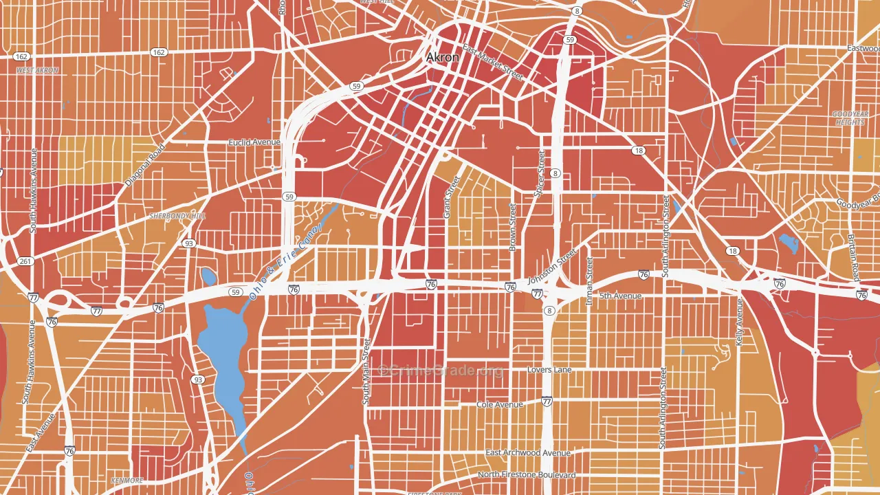 44311, OH Map of Drug-Related Crime Rates