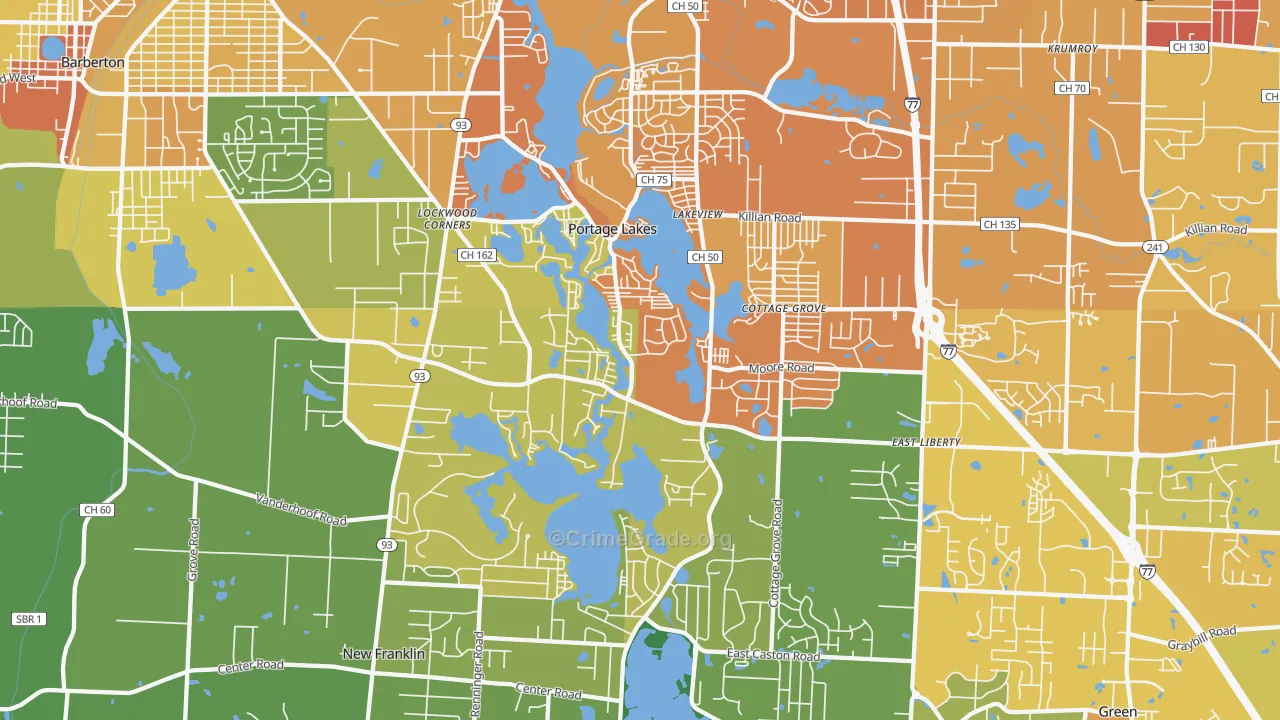 44319, OH Map of Drug-Related Crime Rates