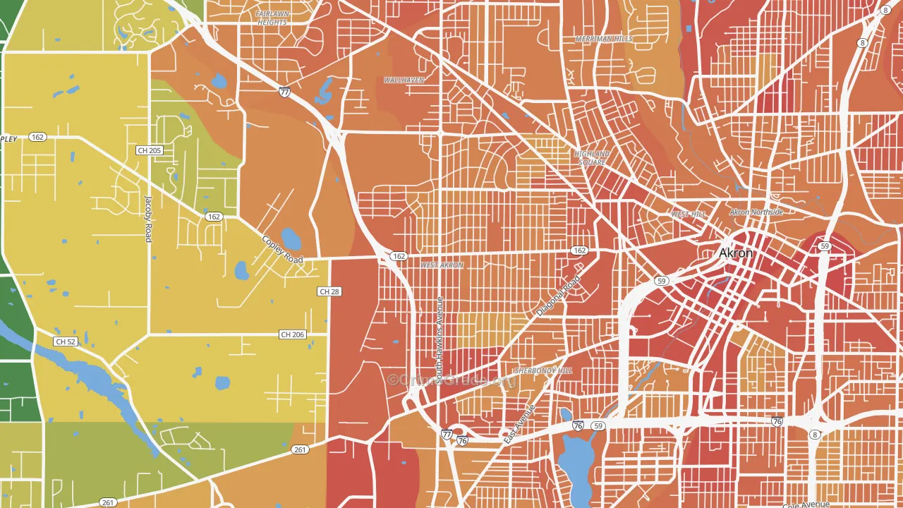 44320, OH Map of Drug-Related Crime Rates