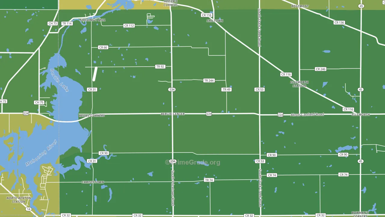 44401, OH Map of Drug-Related Crime Rates