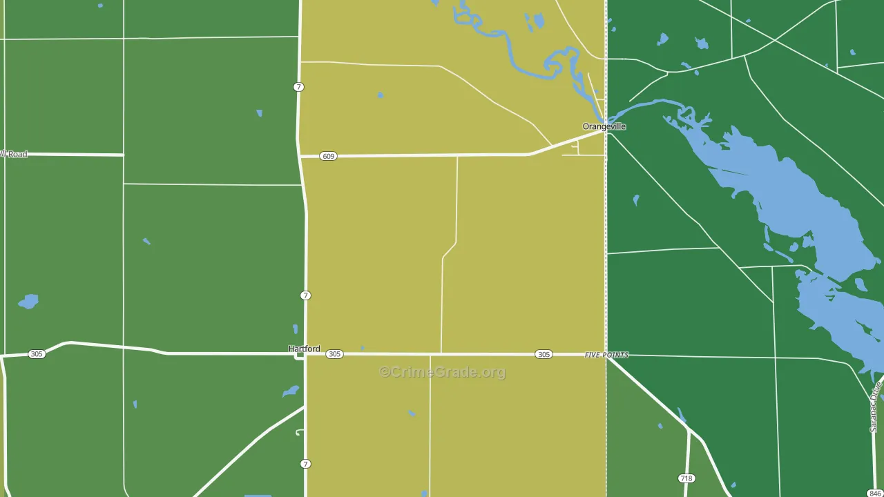 44404, OH Map of Drug-Related Crime Rates