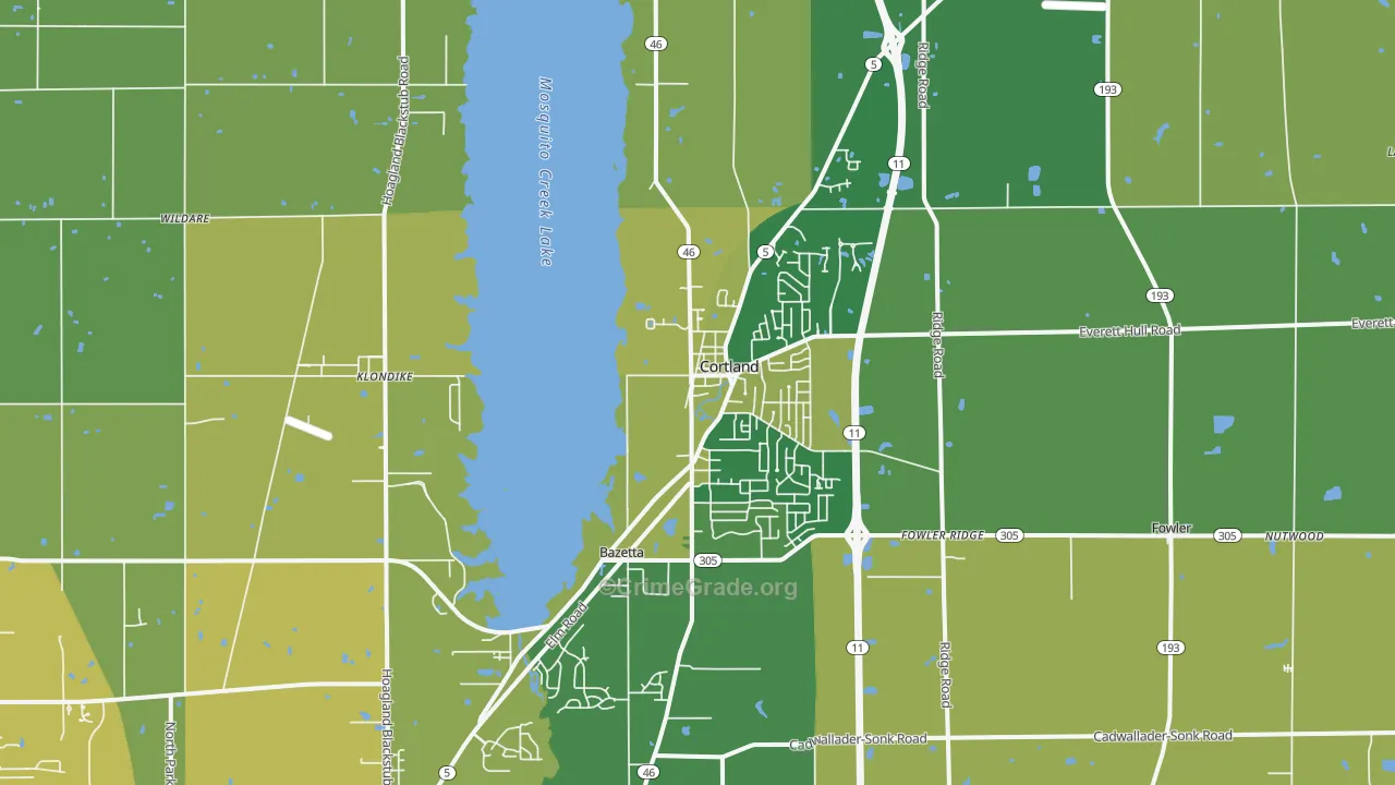 44410, OH Map of Drug-Related Crime Rates