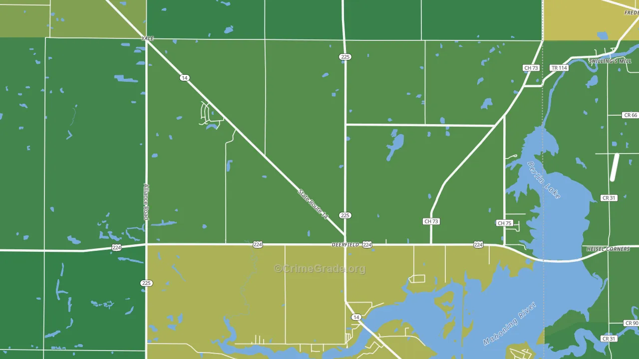 44411, OH Map of Drug-Related Crime Rates