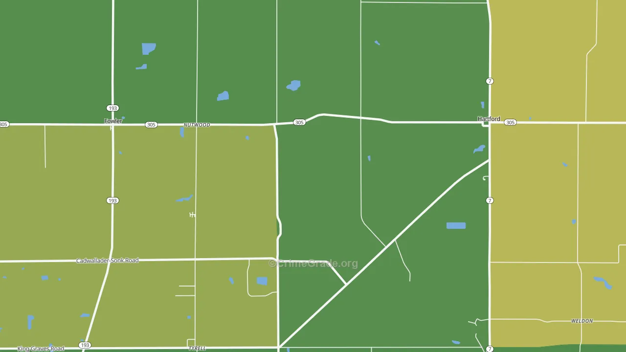 44418, OH Map of Drug-Related Crime Rates