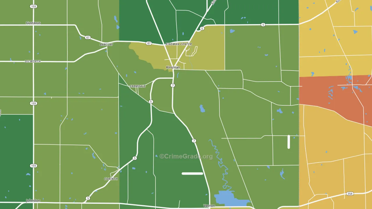 44428, OH Map of Drug-Related Crime Rates
