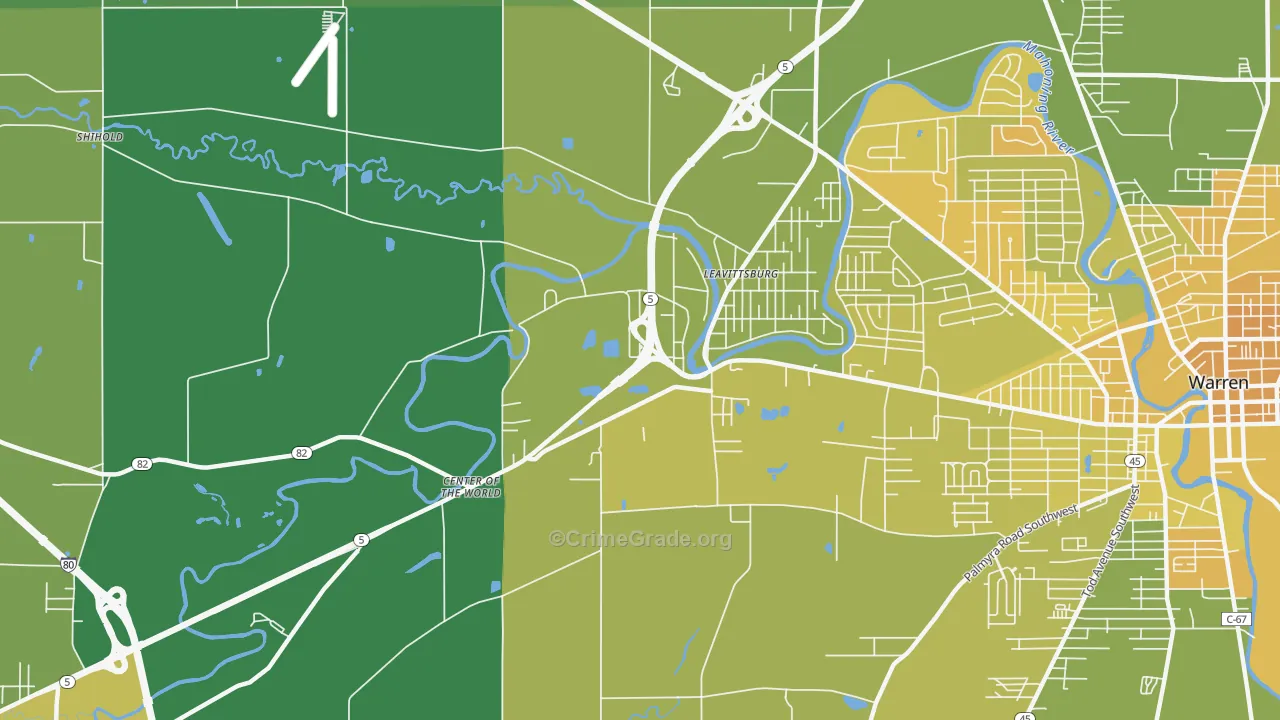 44430, OH Map of Drug-Related Crime Rates