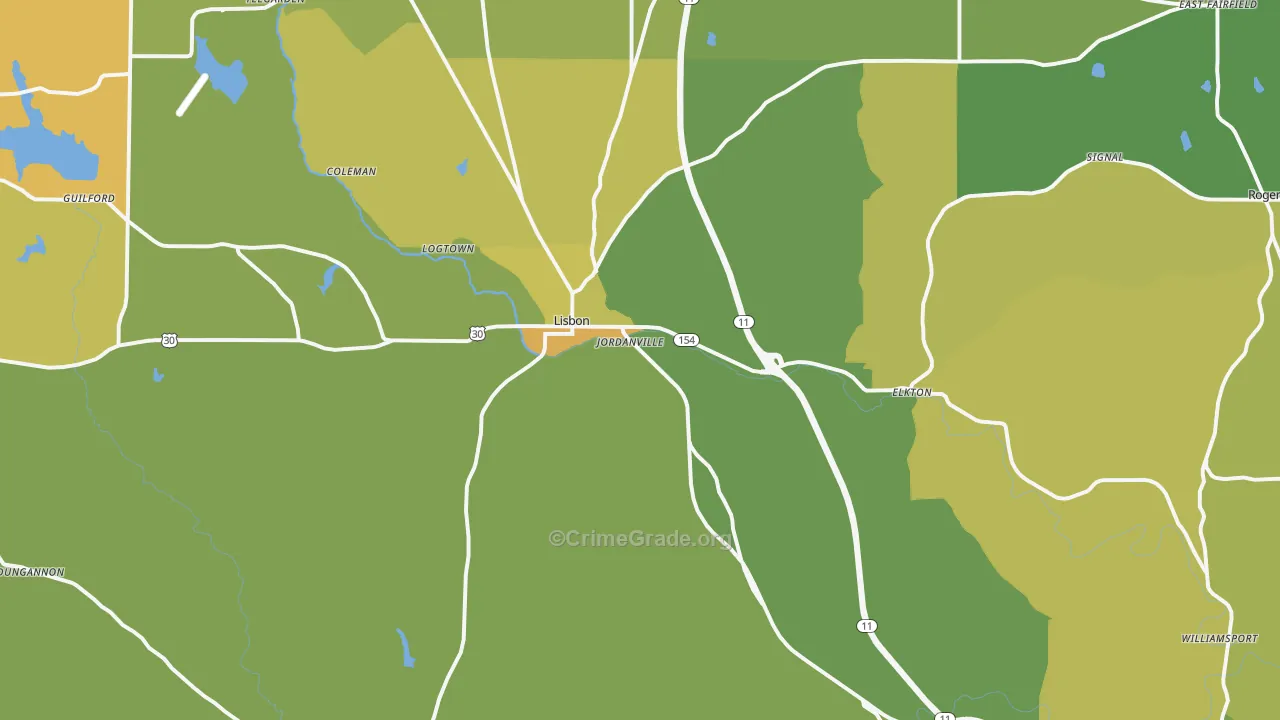 44432, OH Map of Drug-Related Crime Rates