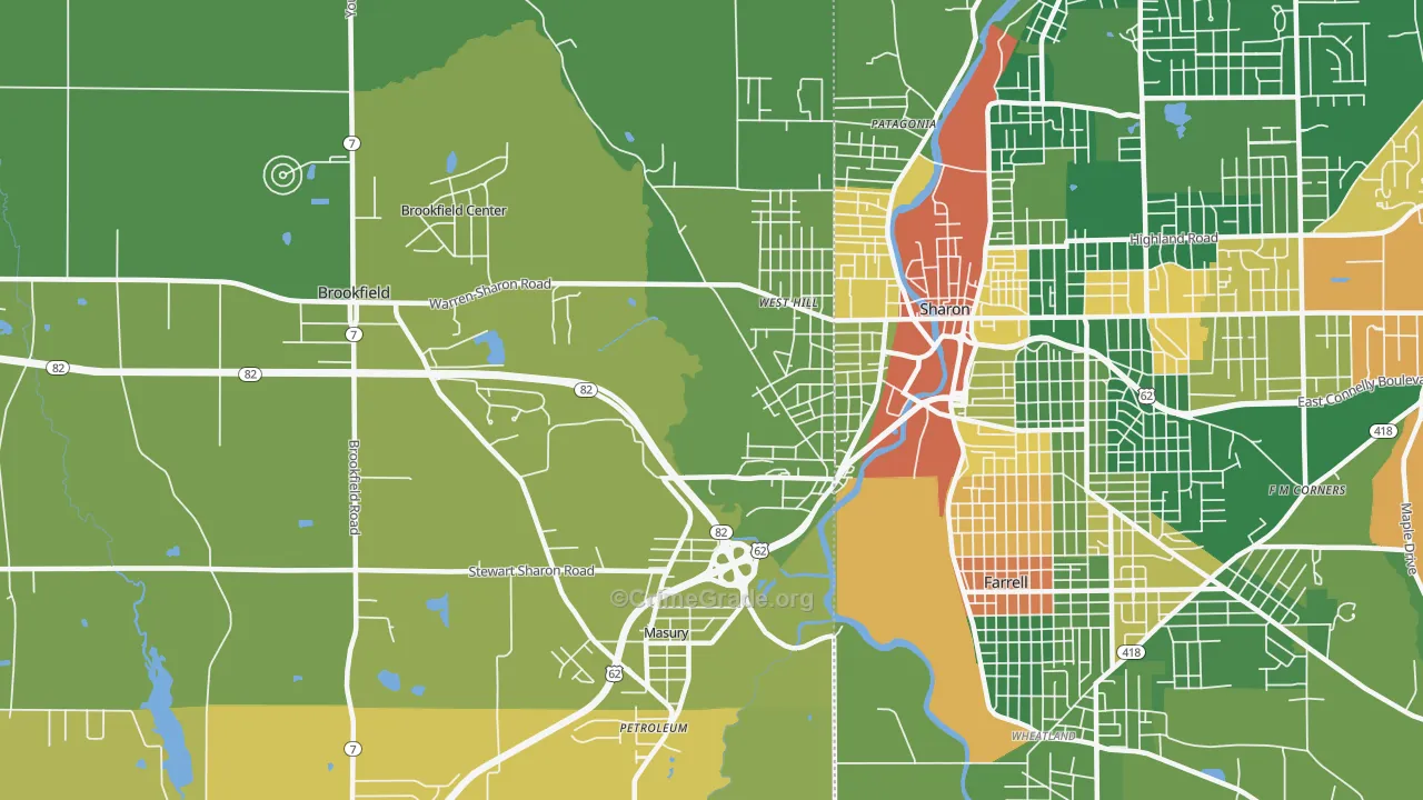 44438, OH Map of Drug-Related Crime Rates