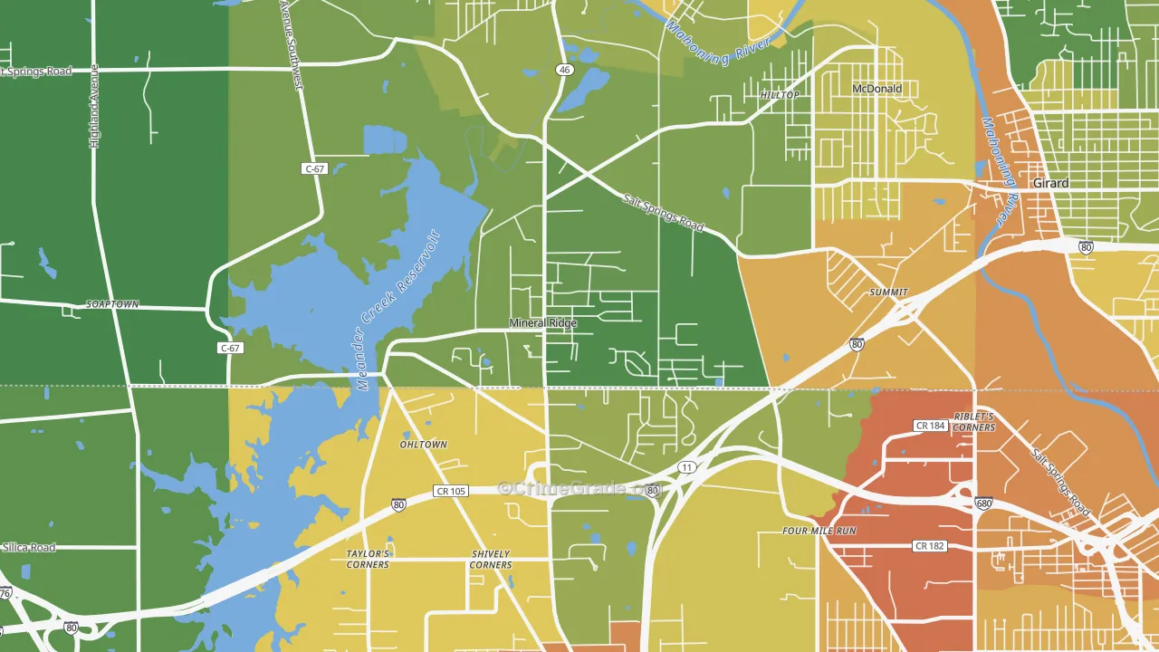 44440, OH Map of Drug-Related Crime Rates