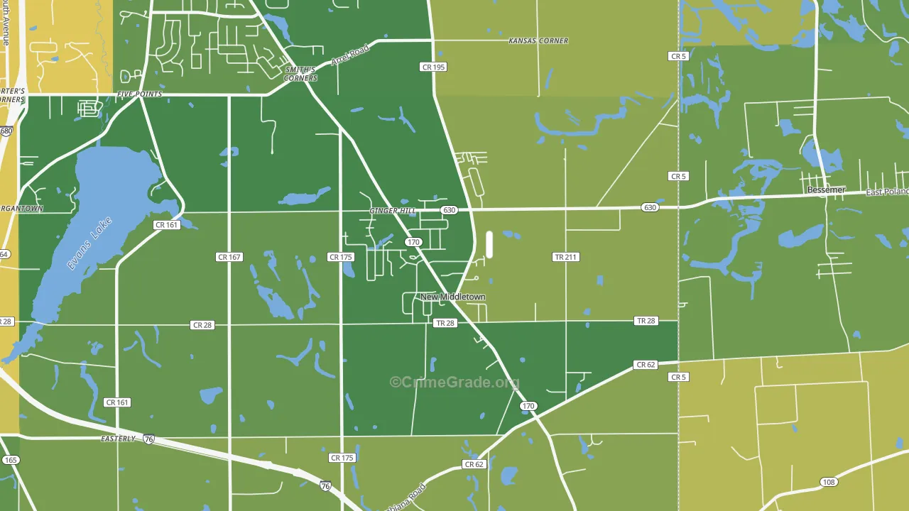 44442, OH Map of Drug-Related Crime Rates