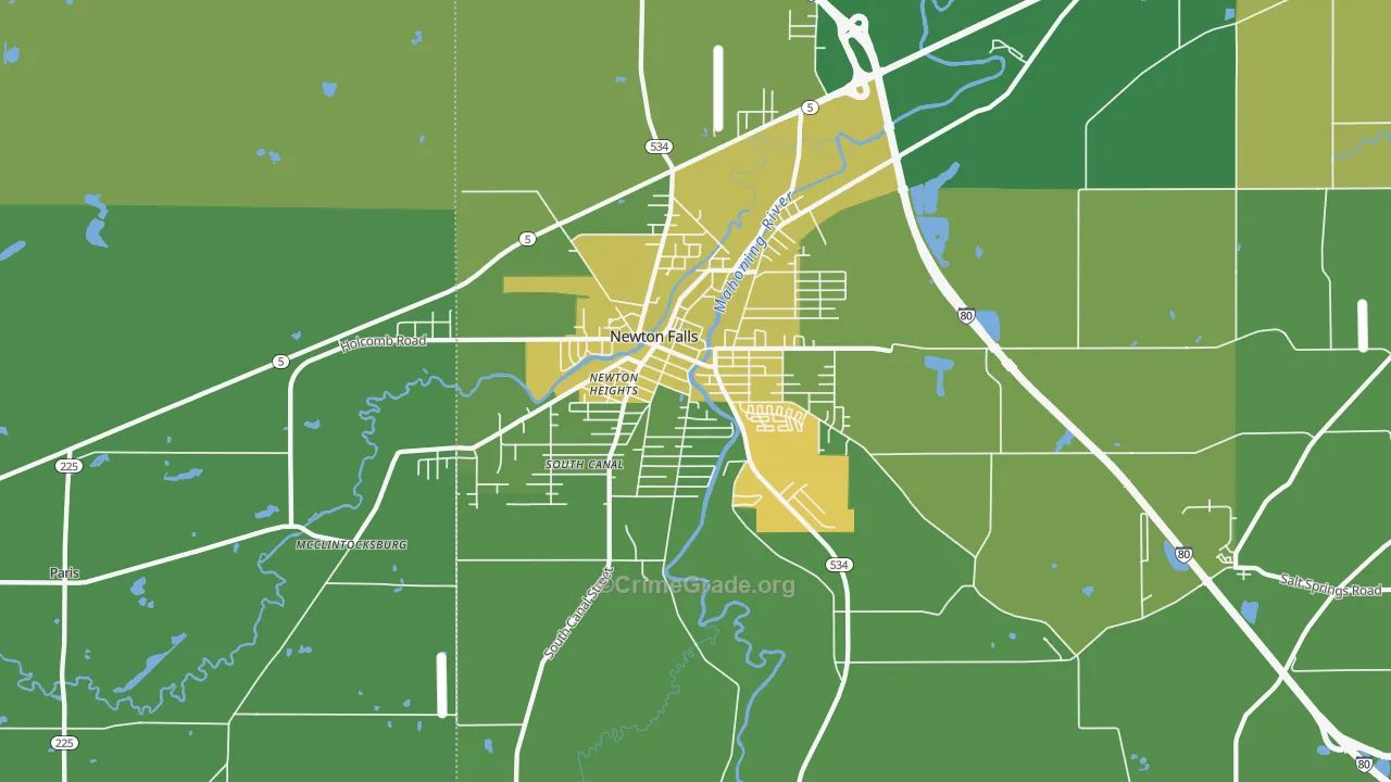 44444, OH Map of Drug-Related Crime Rates