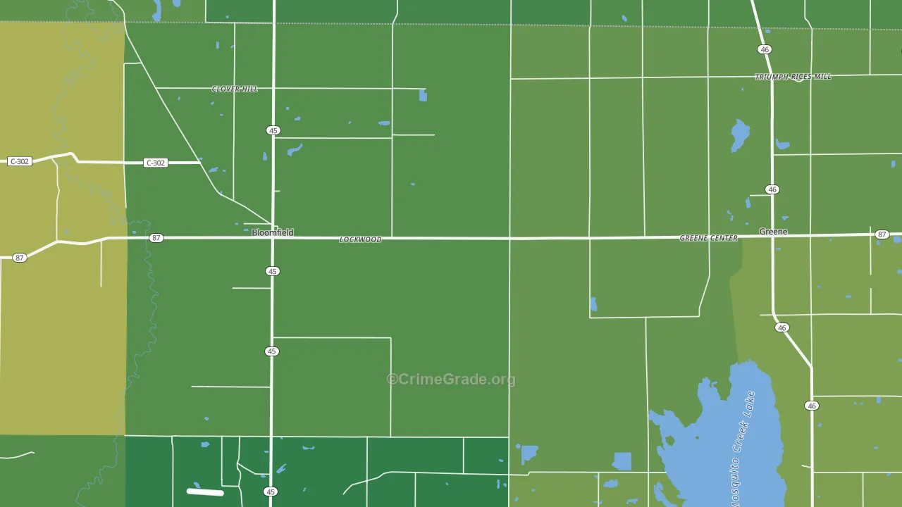 44450, OH Map of Drug-Related Crime Rates