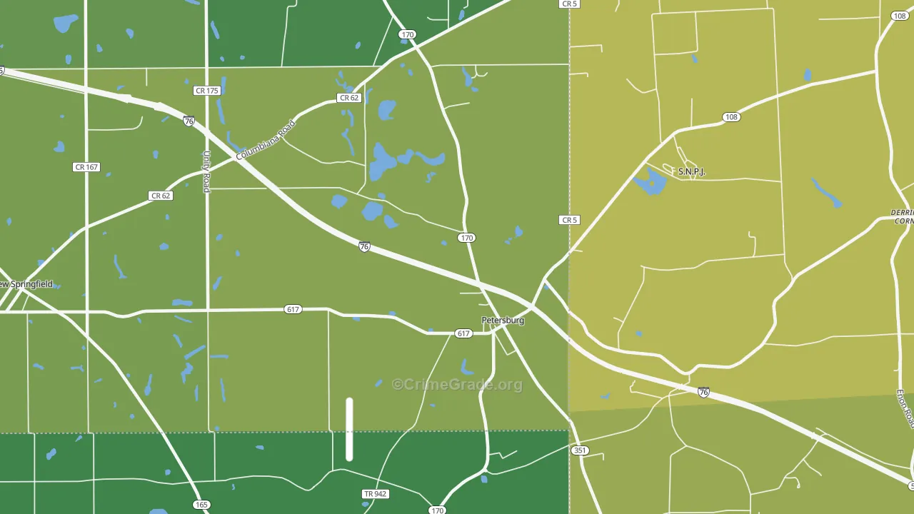 44454, OH Map of Drug-Related Crime Rates
