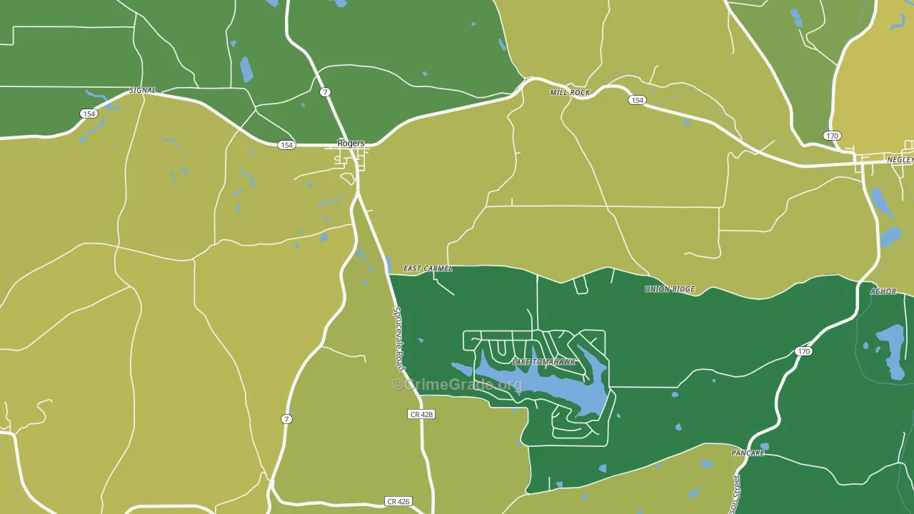 44455, OH Map of Drug-Related Crime Rates