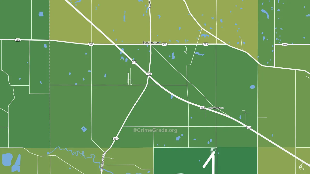 44470, OH Map of Drug-Related Crime Rates