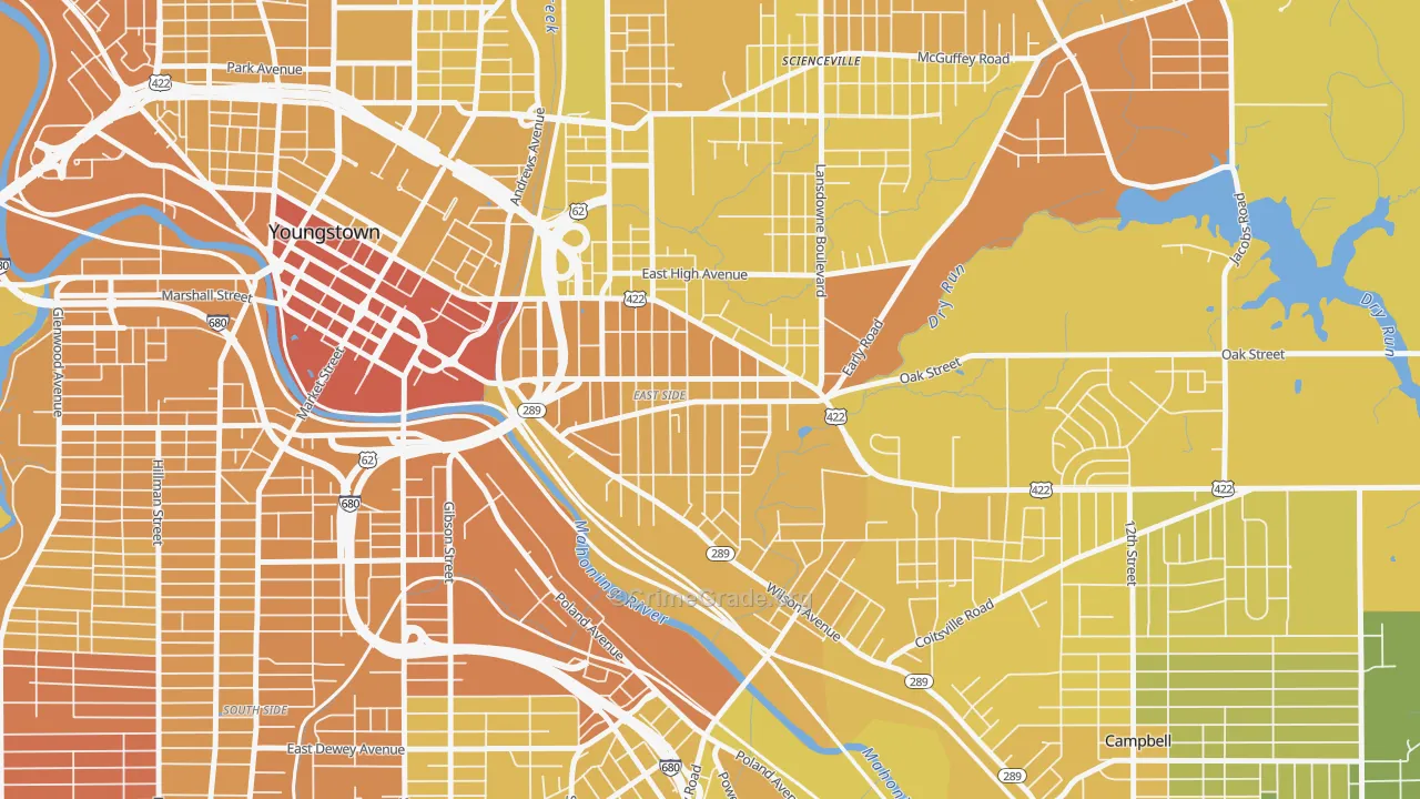 44506, OH Map of Drug-Related Crime Rates