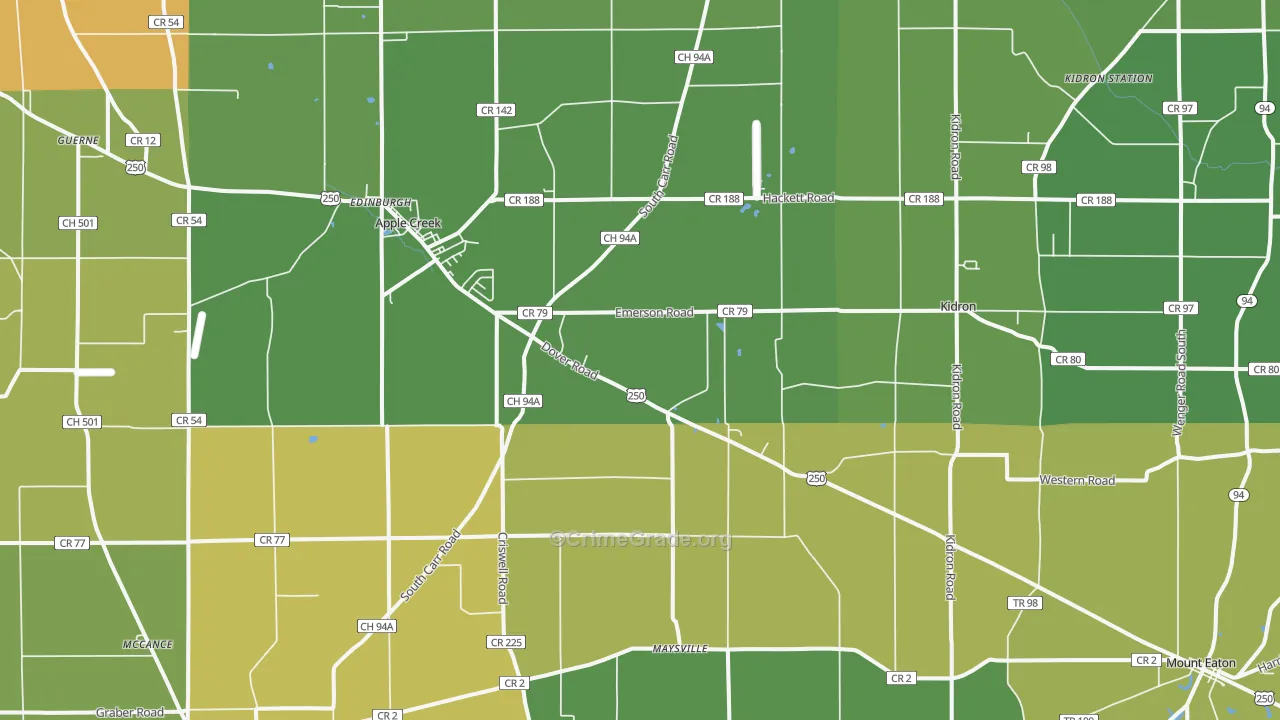 44606, OH Map of Drug-Related Crime Rates