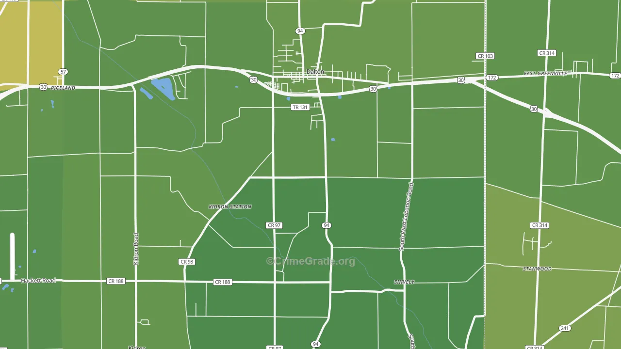 44618, OH Map of Drug-Related Crime Rates