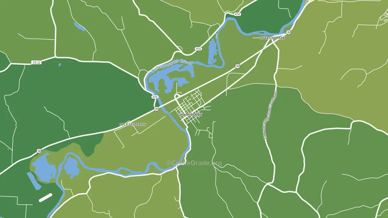 44629, OH Map of Drug-Related Crime Rates