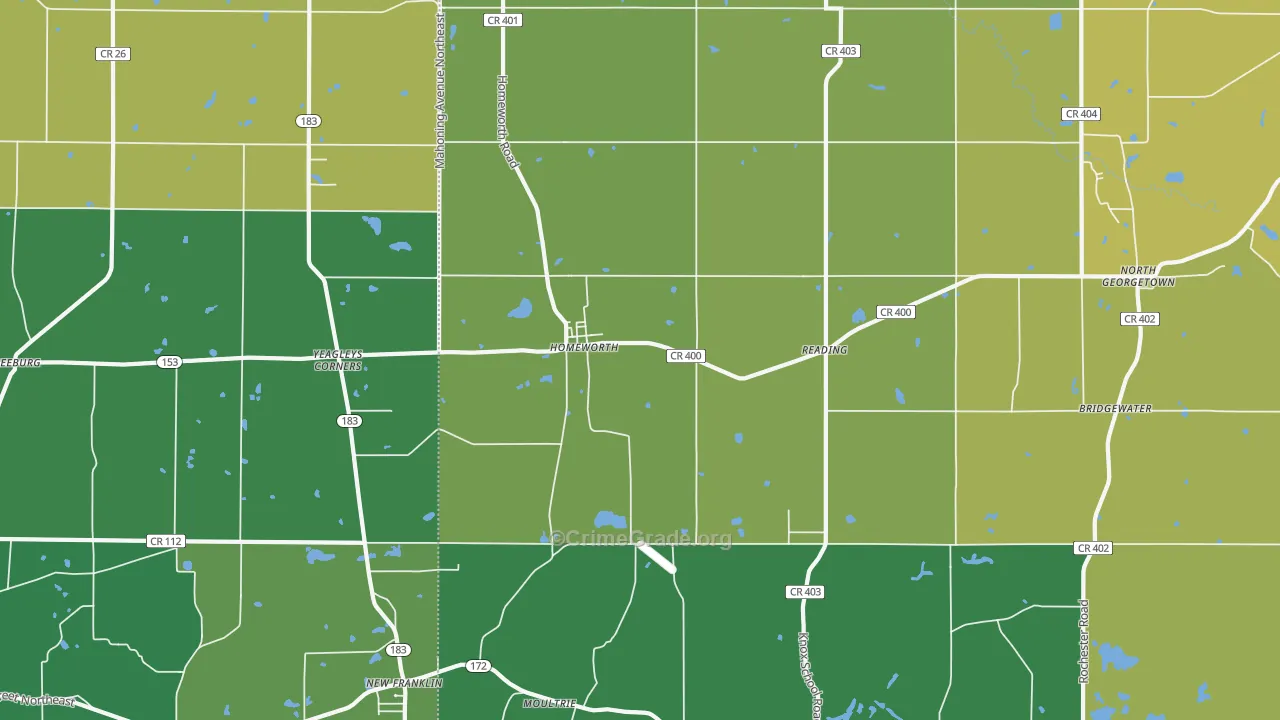 44634, OH Map of Drug-Related Crime Rates