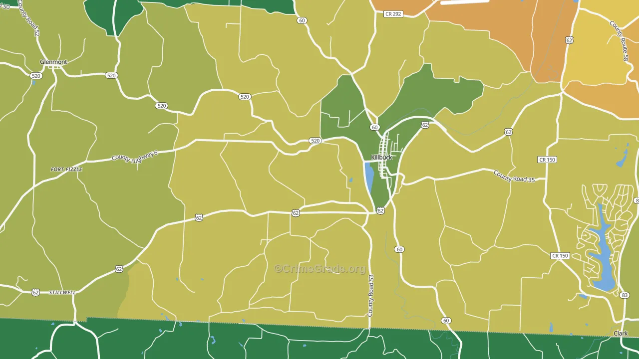 44637, OH Map of Drug-Related Crime Rates