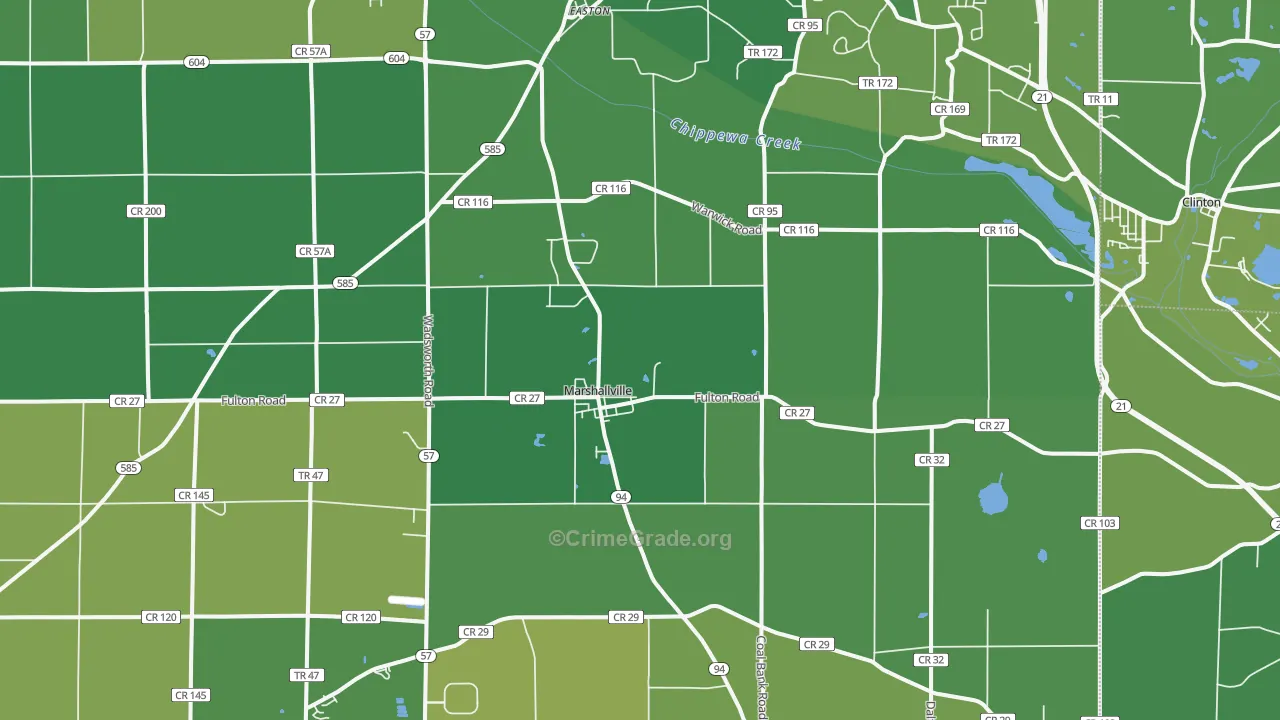 44645, OH Map of Drug-Related Crime Rates