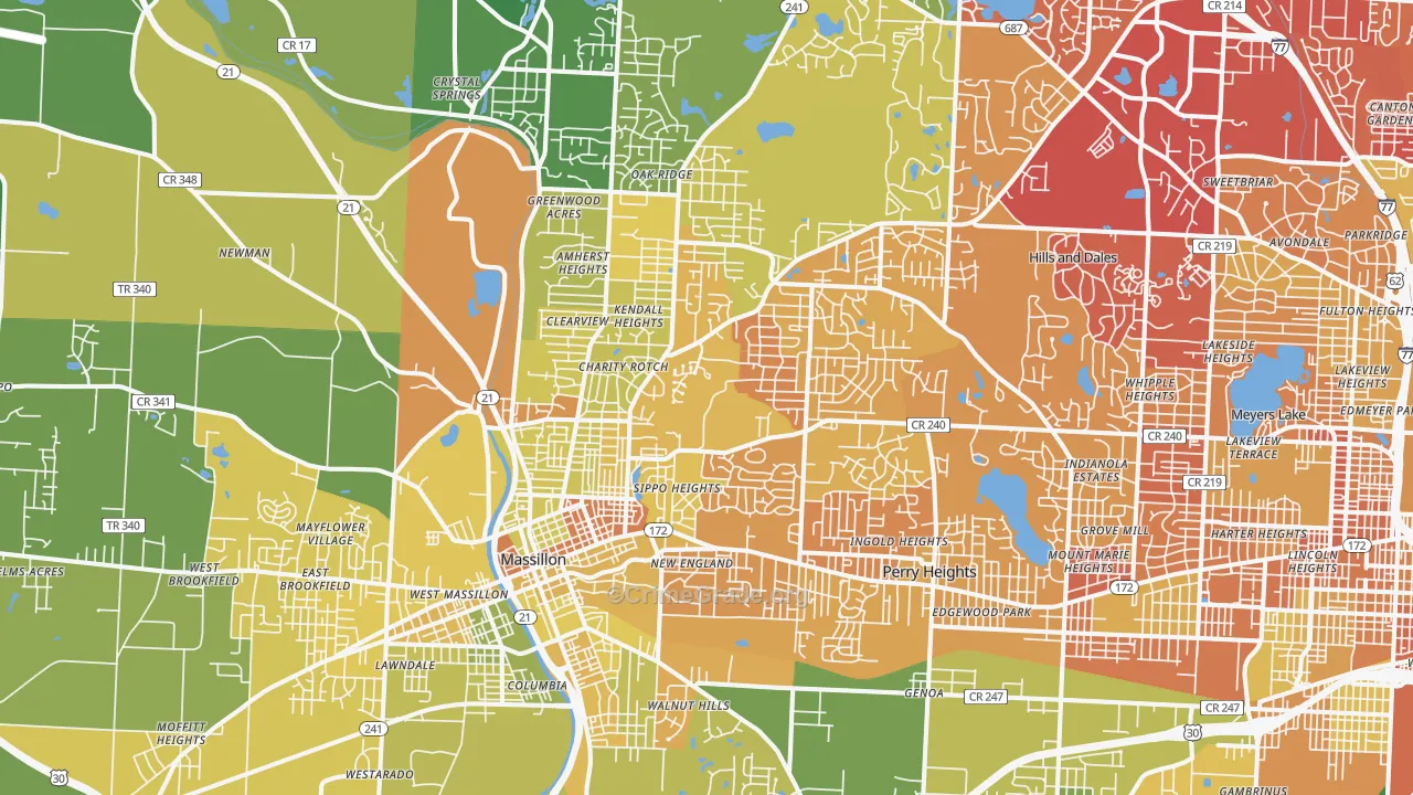44646, OH Map of Drug-Related Crime Rates