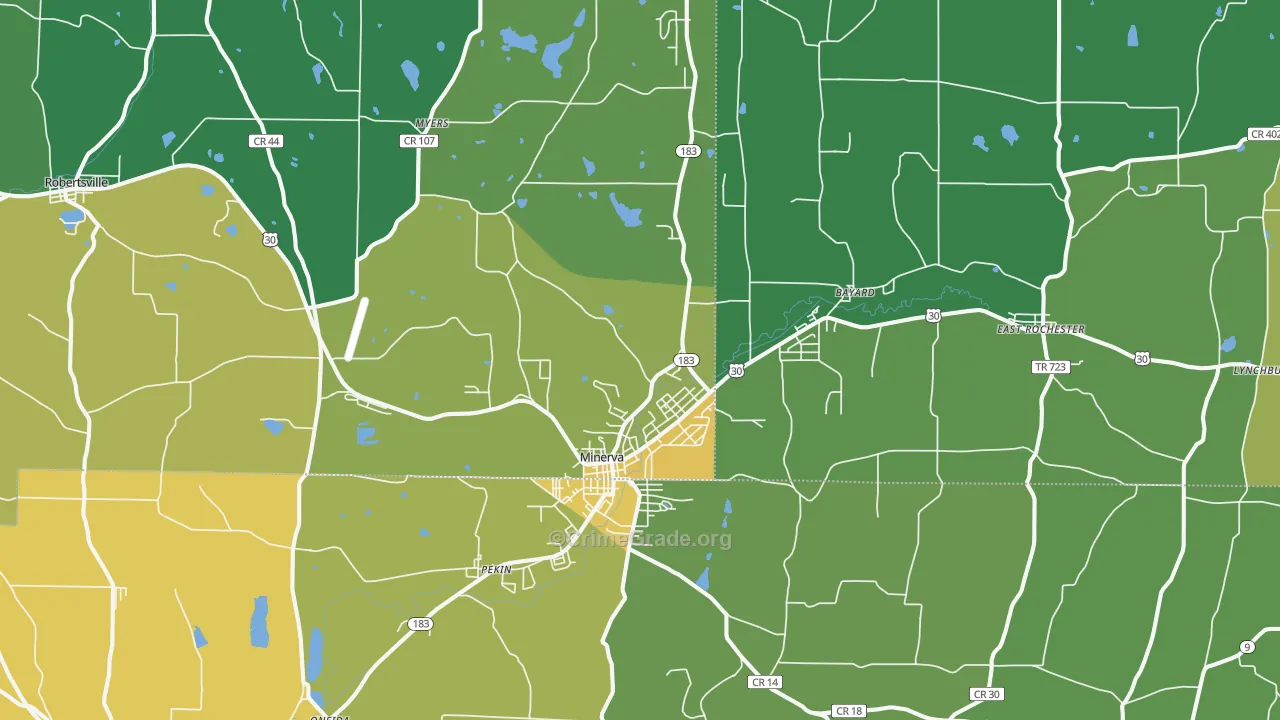 44657, OH Map of Drug-Related Crime Rates