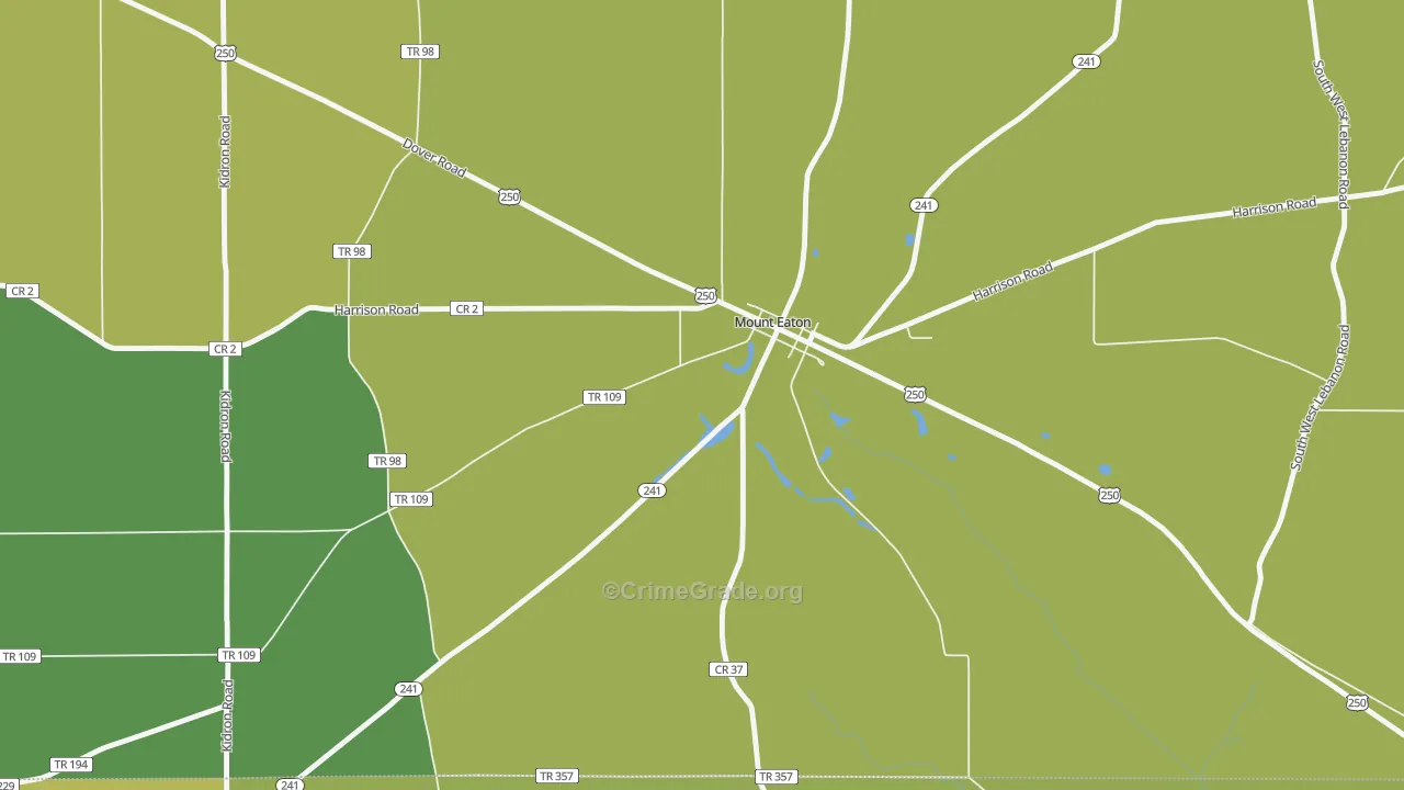 44659, OH Map of Drug-Related Crime Rates