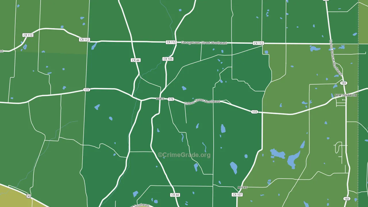 44669, OH Map of Drug-Related Crime Rates