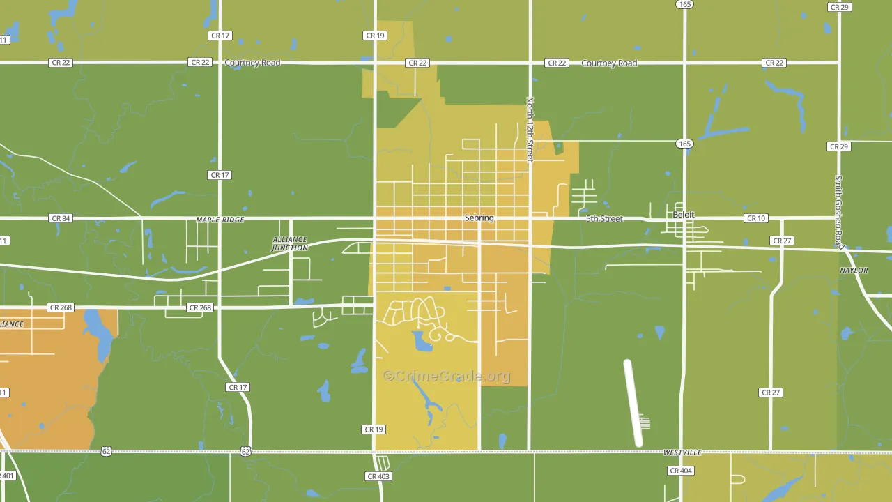 44672, OH Map of Drug-Related Crime Rates