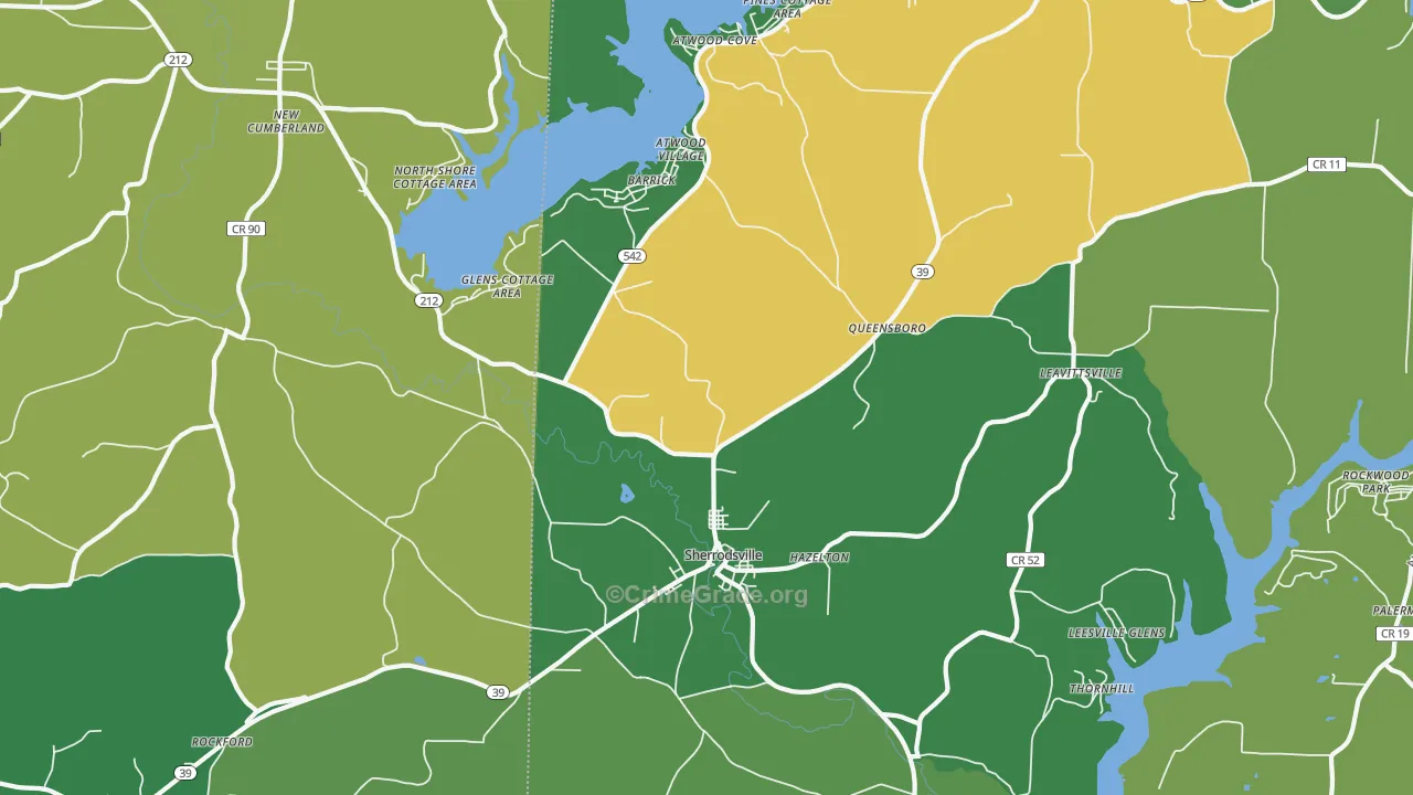 44675, OH Map of Drug-Related Crime Rates