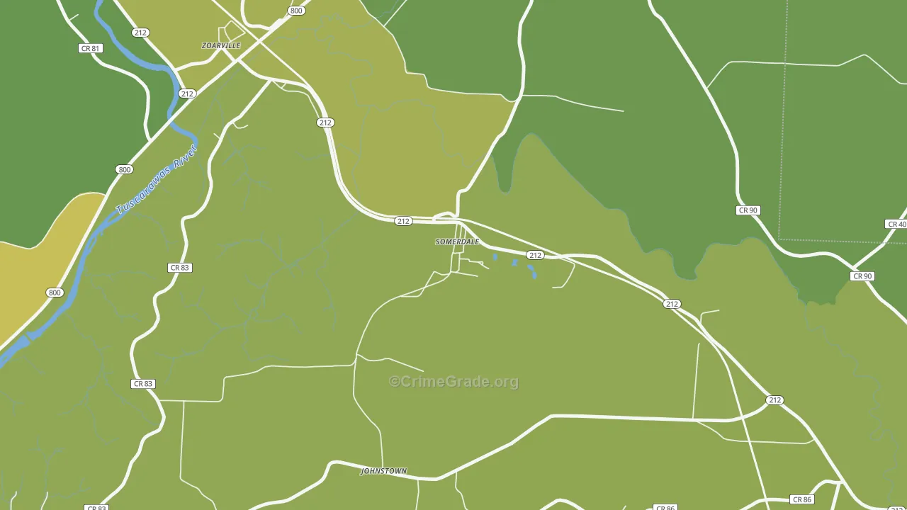 44678, OH Map of Drug-Related Crime Rates