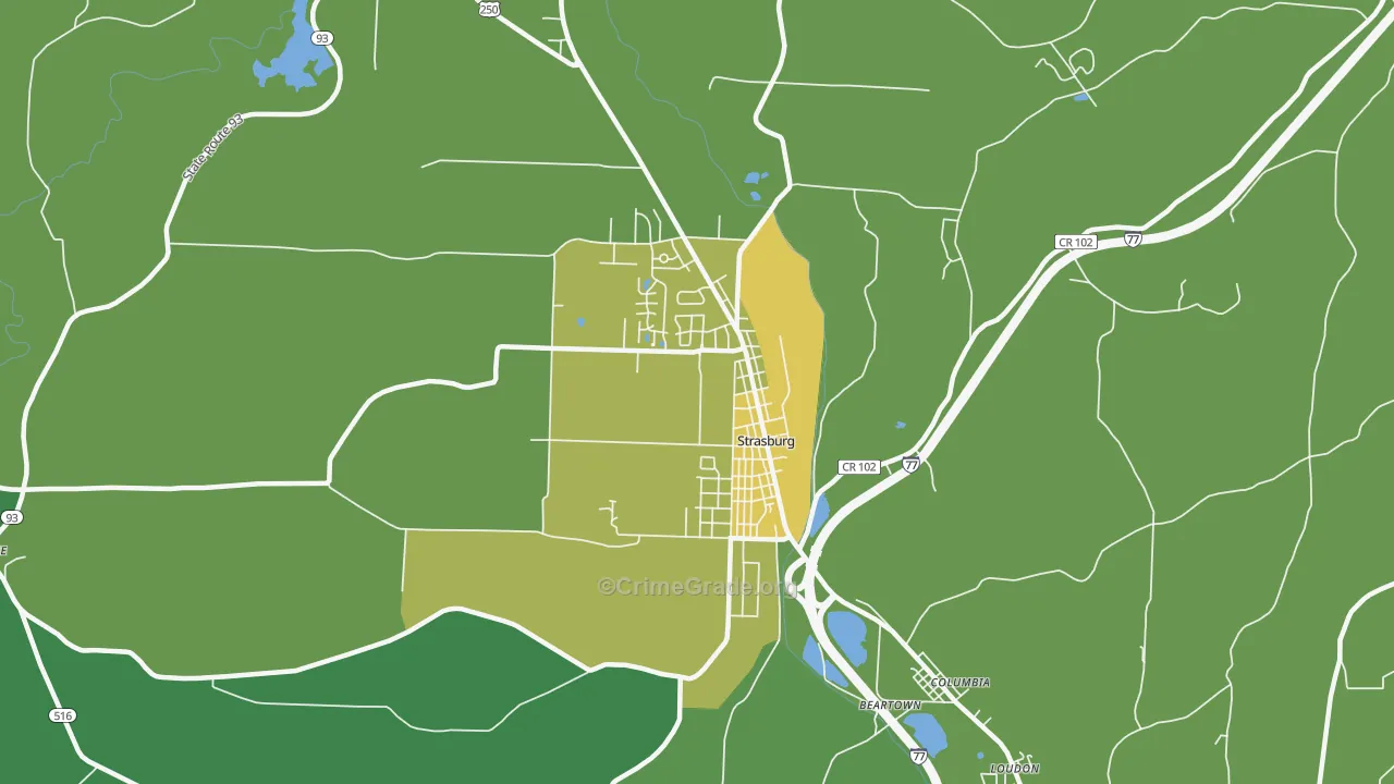 44680, OH Map of Drug-Related Crime Rates