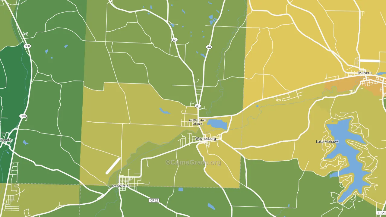 44688, OH Map of Drug-Related Crime Rates