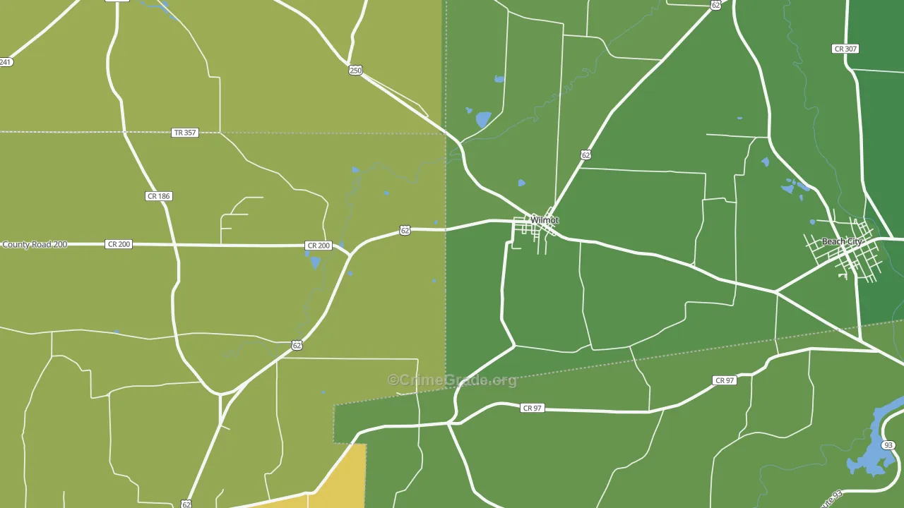44689, OH Map of Drug-Related Crime Rates