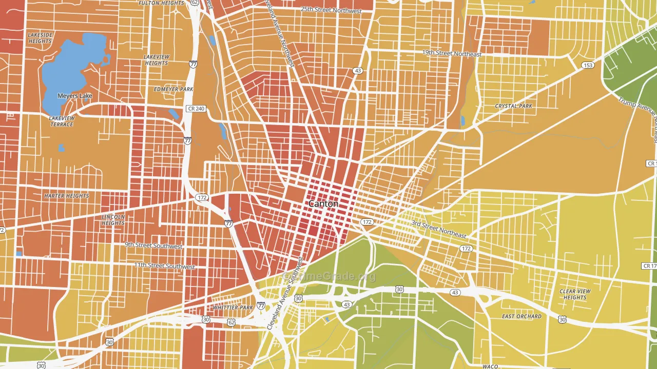 44702, OH Map of Drug-Related Crime Rates