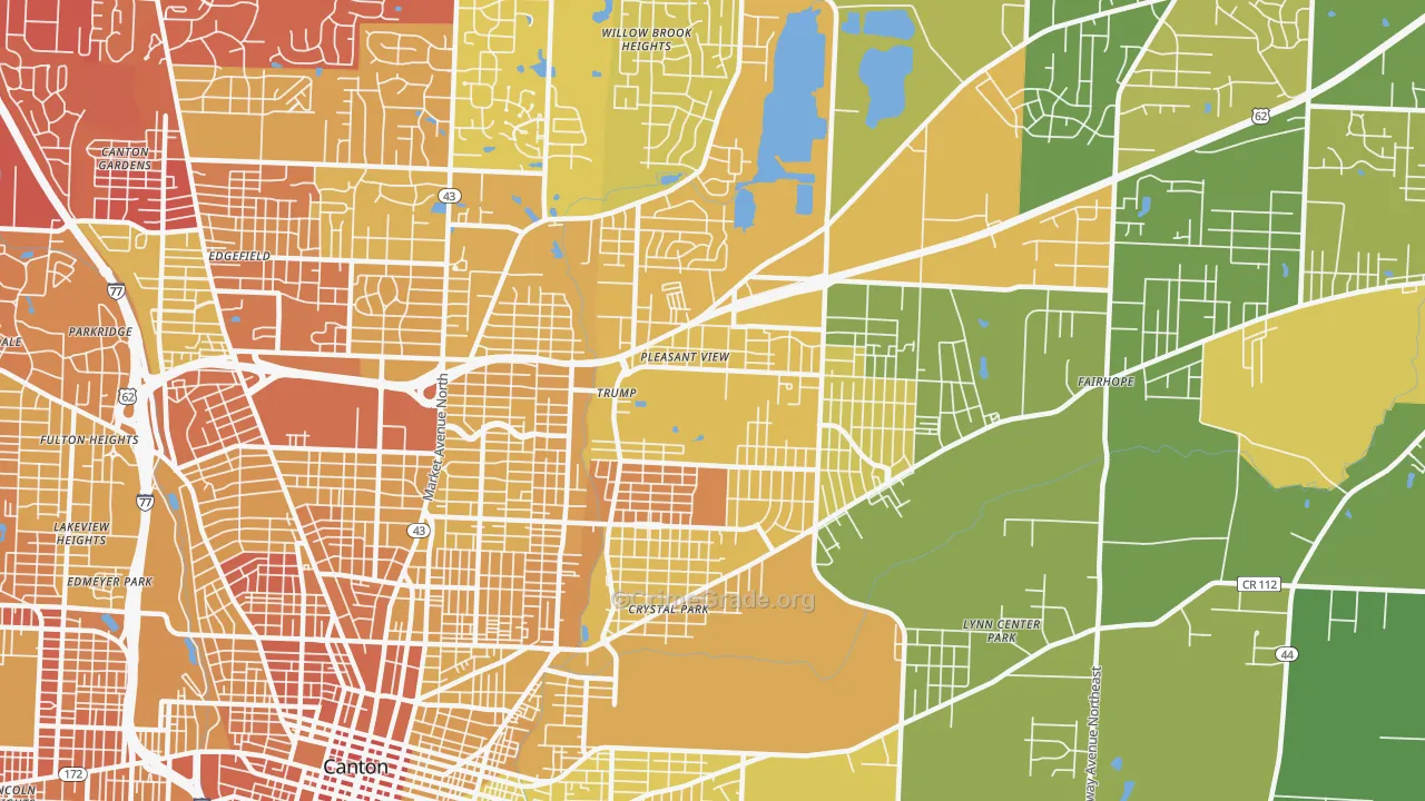 44705, OH Map of Drug-Related Crime Rates