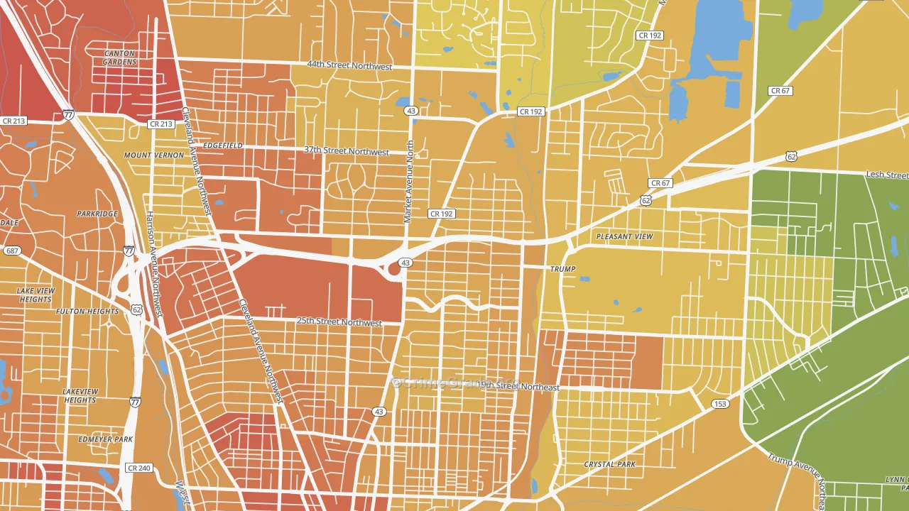 44714, OH Map of Drug-Related Crime Rates